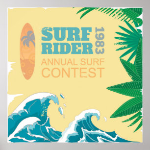 Surf Rider Surf Contest 1983 Poster