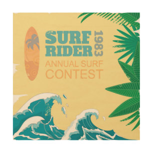 Surf Rider Surf Contest  1983 Wood Wall Decor