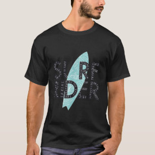 Surf Rider Typography surfboard ummer Quotes Surf T-Shirt