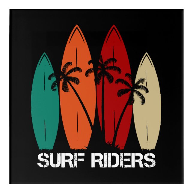 Surf Riders Acrylic Print (Front)
