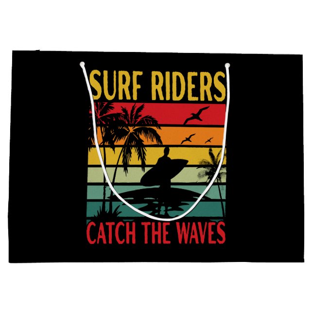 Surf Riders Catch the Waves Large Gift Bag (Back)