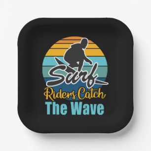 Surf Riders Catch the Waves Paper Plates