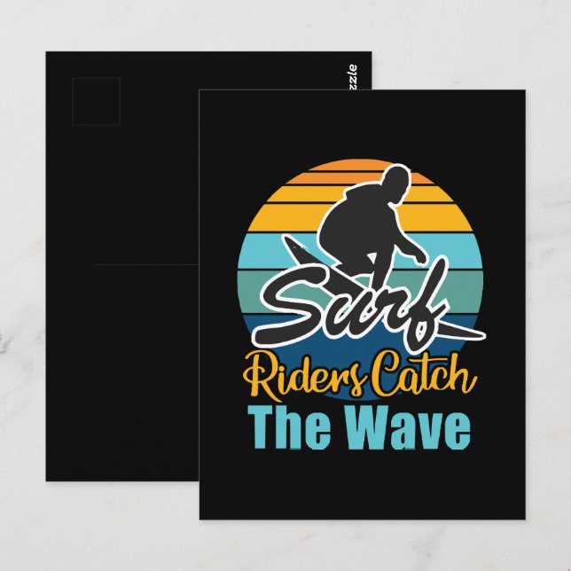 Surf Riders Catch the Waves Postcard (Front/Back)