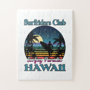 Surf riders Club, Surfing Paradise, Hawaii Jigsaw Puzzle