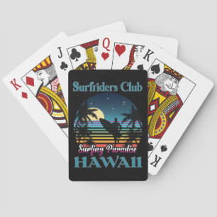Surf riders Club, Surfing Paradise, Hawaii Poker Cards