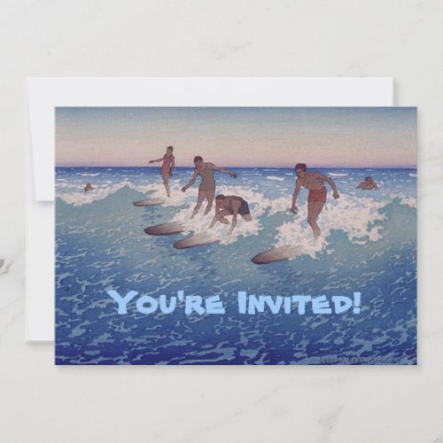 'Surf-Riders, Honolulu' - Birthday Invitation