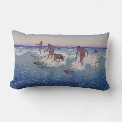 Surf_Riders Honolulu _ Charles W Bartlett Lumbar Pillow