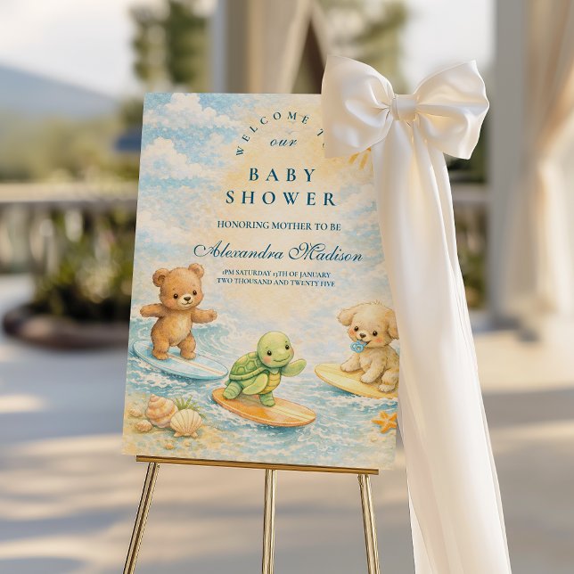 Surf’s Up Baby Shower Foam Board (Creator Uploaded)