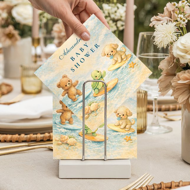Surf’s Up Baby Shower Napkins (Creator Uploaded)