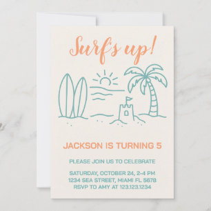 Surf’s Up Birthday Invitation