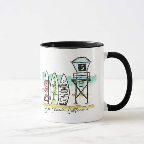 Surf San Clemente Coffee Mug