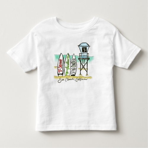 Surf San Clemente Toddler Shirt