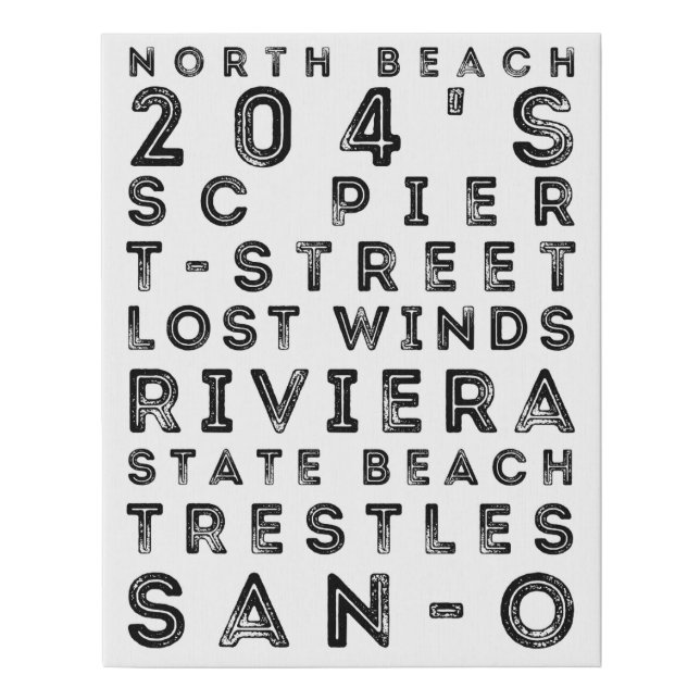 Surf San Clemente Wall Art 12x14 (Front)
