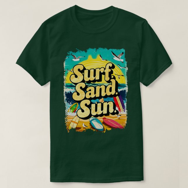 surf sand Sun vacation lovers gift TShirt 2 (Design Front)
