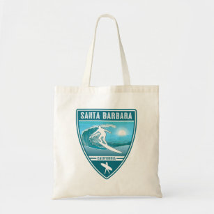 Surf Santa Barbara California Tote Bag