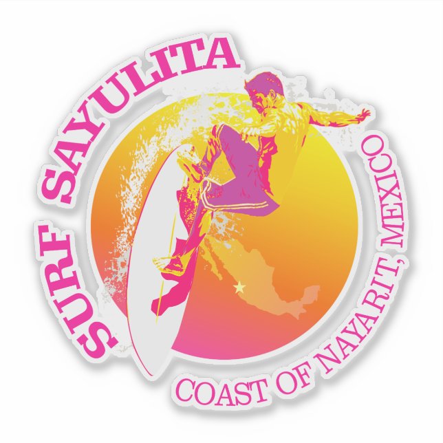 Surf Sayulita Sticker (Front)