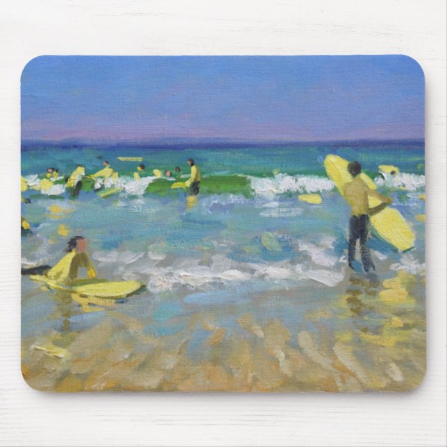 Surf School at St. Ives Mouse Pad (Front)