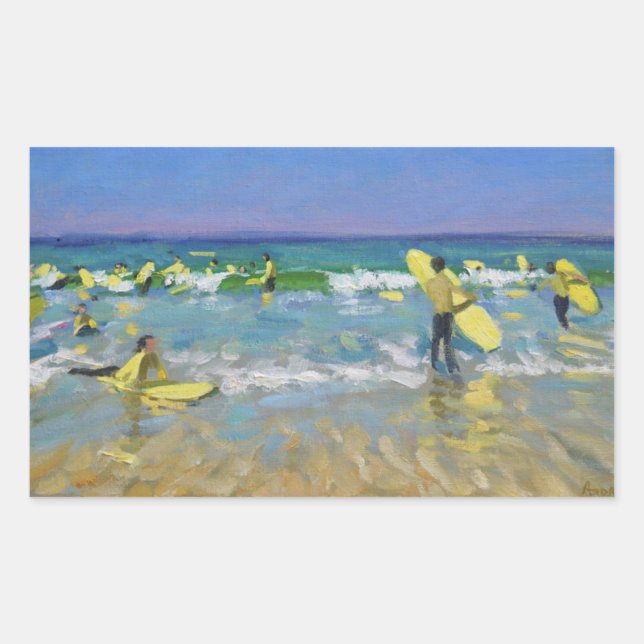Surf School at St. Ives Rectangular Sticker (Front)