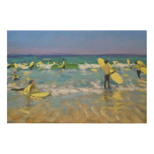Surf School at St. Ives Wood Wall Decor