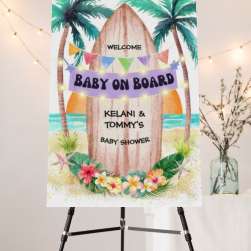 Surf  Sea Baby On Board Baby Shower Welcome 