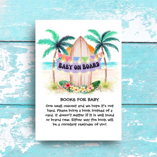 Surf  Sea  Beach Baby On Board Books For Baby Enclosure Card