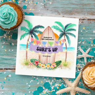 Surf & Sea   Surf's Up Tropical Beach Party  Napkins