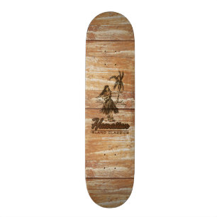 Surf Shack Hawaiian Faux Wood Skateboard Deck