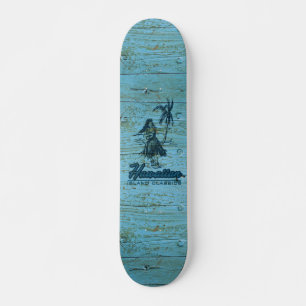 Surf Shack Hawaiian Faux Wood Skateboard Deck