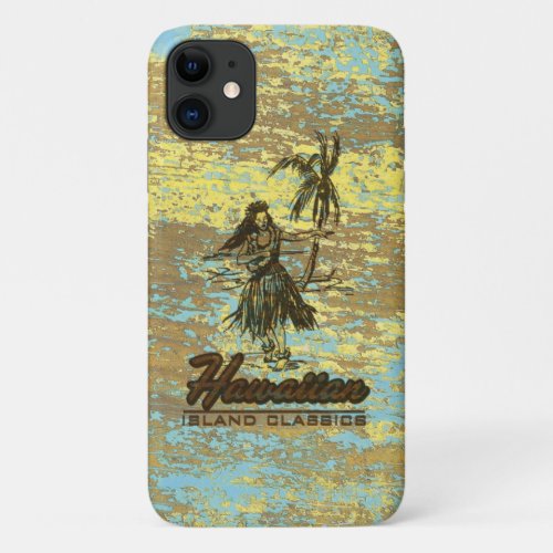 Surf Shack Hawaiian Faux Wood Surfboard iPhone 11 Case