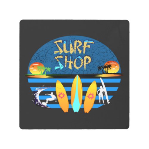 Surf Shop Metal Print