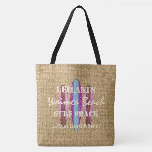 Surf Sign Customize Monogram Hawaiian Beach Bag