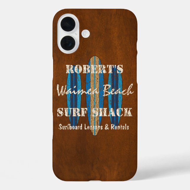 Surf Sign Customize Monogram Hawaiian Surfboards Case-Mate iPhone Case (Back)