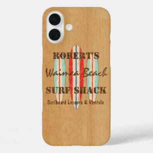 Surf Sign Customize Monogram Hawaiian Surfboards iPhone 16 Plus Case