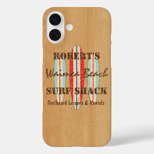 Surf Sign Customize Monogram Hawaiian Surfboards  Case-Mate iPhone Case (Back)