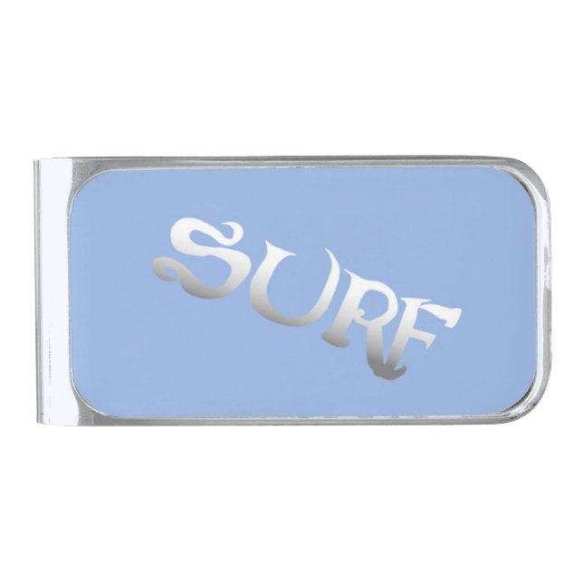 Surf silver money clip (Front)