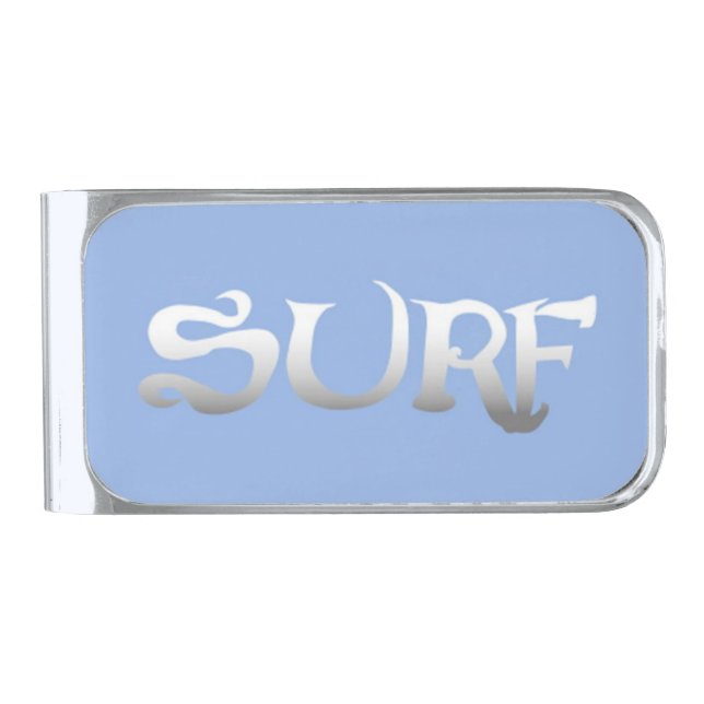 Surf silver money clip (Front)
