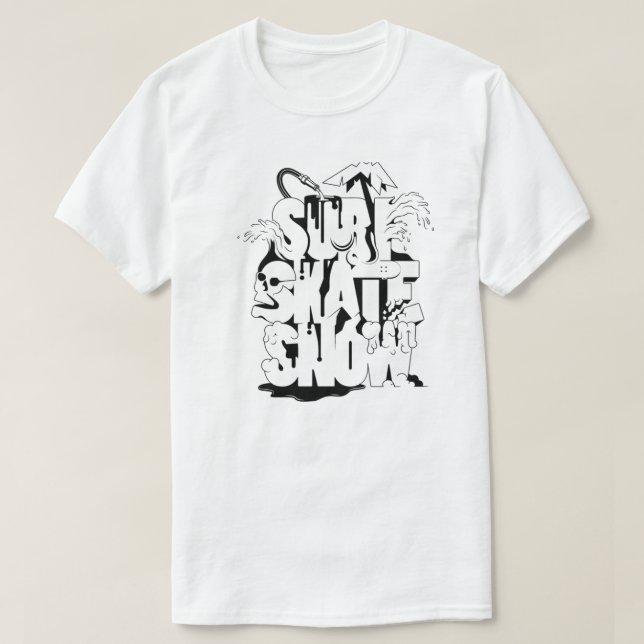 Surf Skate Snow Shirt (Design Front)