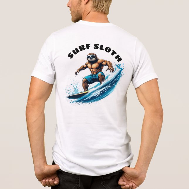 Surf Sloth Tri-Blend Shirt (Back)