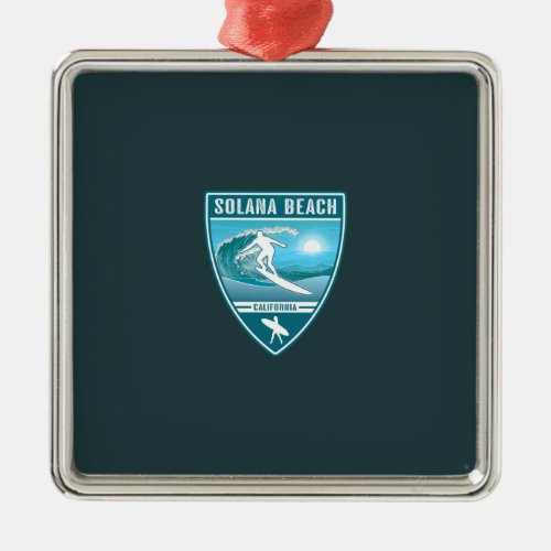 Surf Solana Beach California Metal Ornament