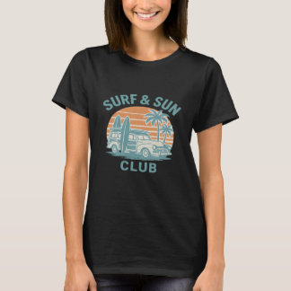 Surf & Sun Club Retro Woody Surfboard T-Shirt