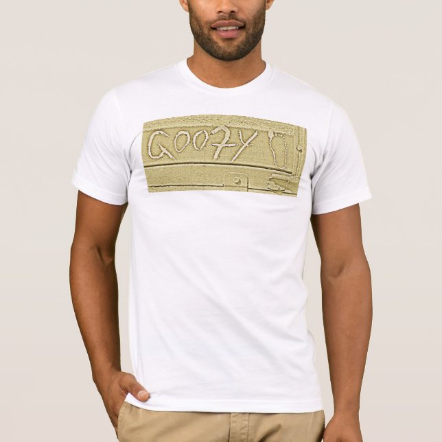 Surf surfboard Goofy foot surfing Gold yellow T-Shirt (Front)