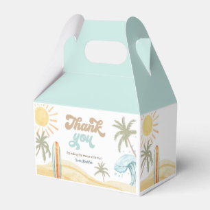 Surf Surfing Retro The Big One Boy Birthday Favor Boxes