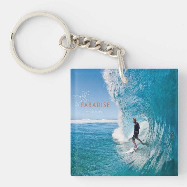 Surf Surfing Surfer Keychain (Front)