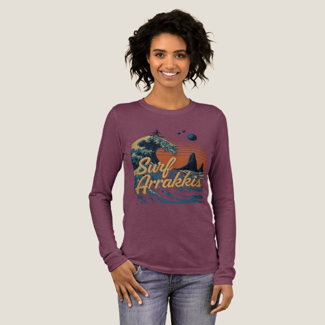 Surf the Dunes of Arrakis Tri-Blend Shirt (Full Front)