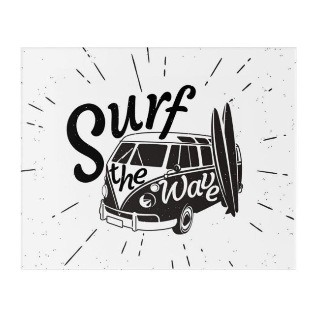 Surf The Wave Acrylic Print (Front)