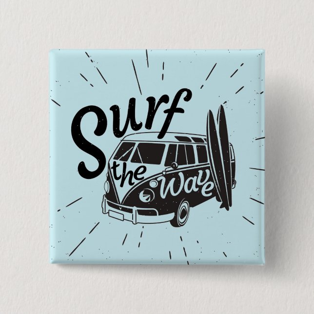 Surf The Wave Button (Front)