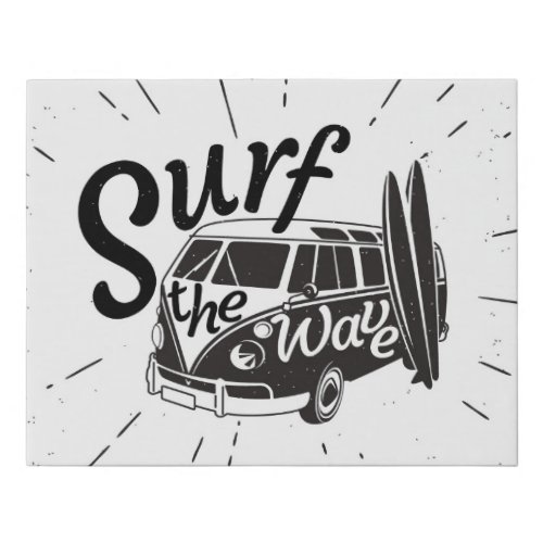 Surf The Wave Faux Canvas Print