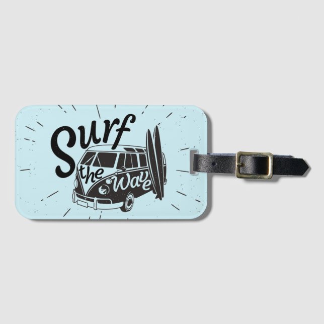 Surf The Wave Luggage Tag (Front Horizontal)