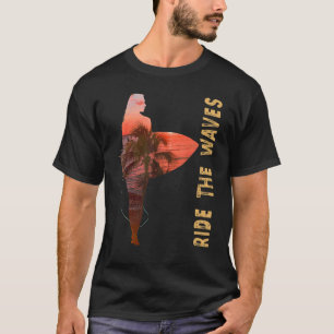 Surf Tropical Summer For Women Men Wave Surfing T-Shirt
