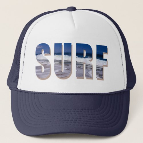 Surf  Trucker cap with Hawaiian Wave Print